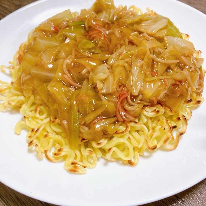 The貧乏飯!キャベツあんかけ焼きそば
